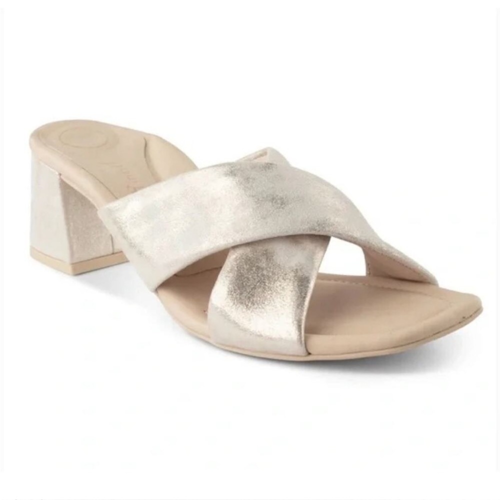 Paul Green Lauren Block Heel Sandals in Mineral Metallic UK 5 and US 7.5 - Picture 9 of 9